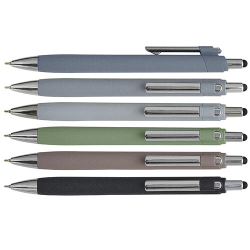 "גרניט-סטון" עט פלסטיק כדורי עם כרית טאצ' למסכי מגע ראש סיכה ג'ל דיו מקורי תוצרת שוויץ