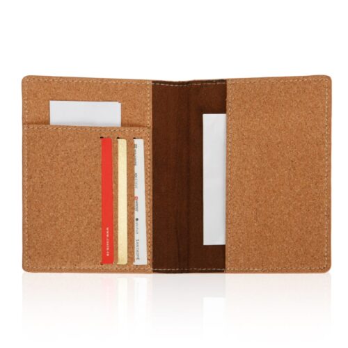 כיסוי דרכון עשוי שעם עם תאים פנימיים