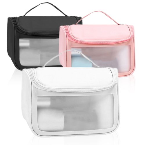 תיק רחצה / תיק איפור אופנתי שקוף עמיד למים