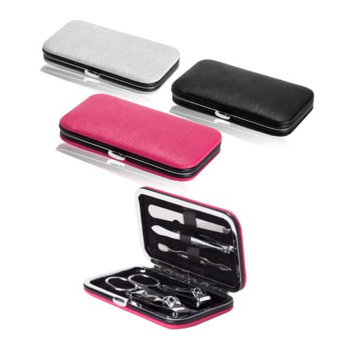 סט מניקור פדיקור, עם 6 חלקים במארז דמוי עור מעוצב