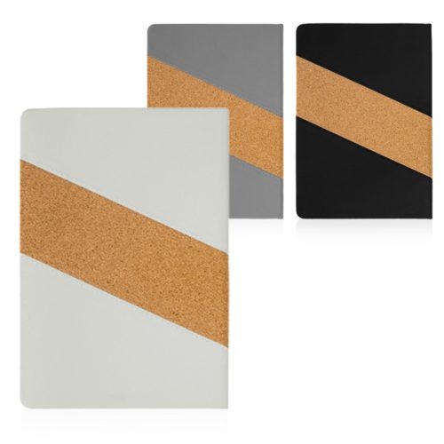 מחברת דמוי עור A5 כריכה קשיחה  משולבת שעם